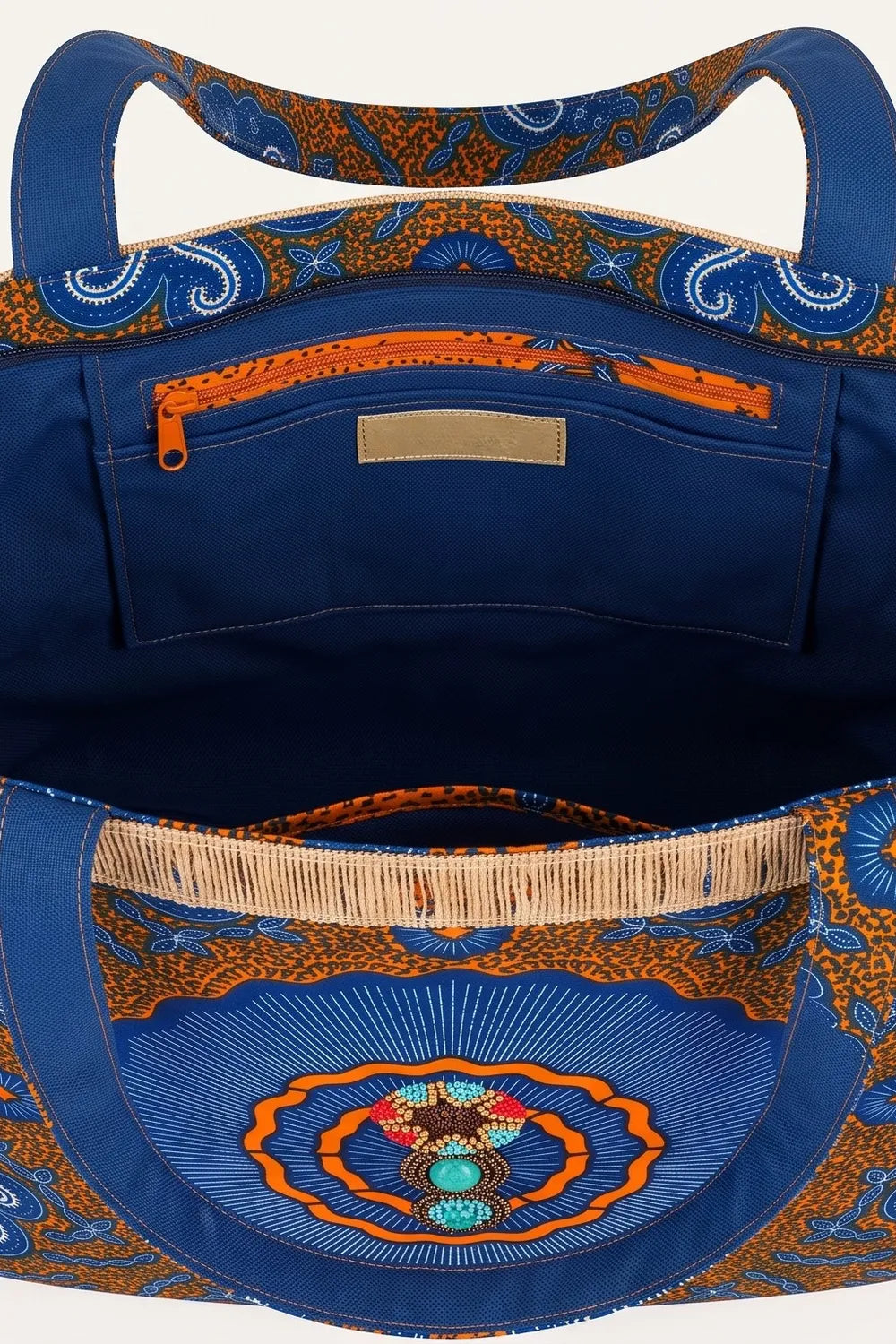 Yıldırım Güngör Kadın Hasır Detaylı Etnik Desen Çanta 0019