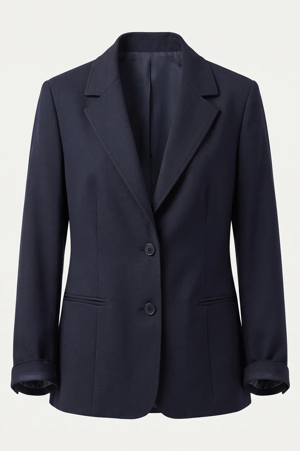 Yıldırım Güngör Kadın Büyük Beden Lacivert Blazer Ceket Pantolon Takım 4034