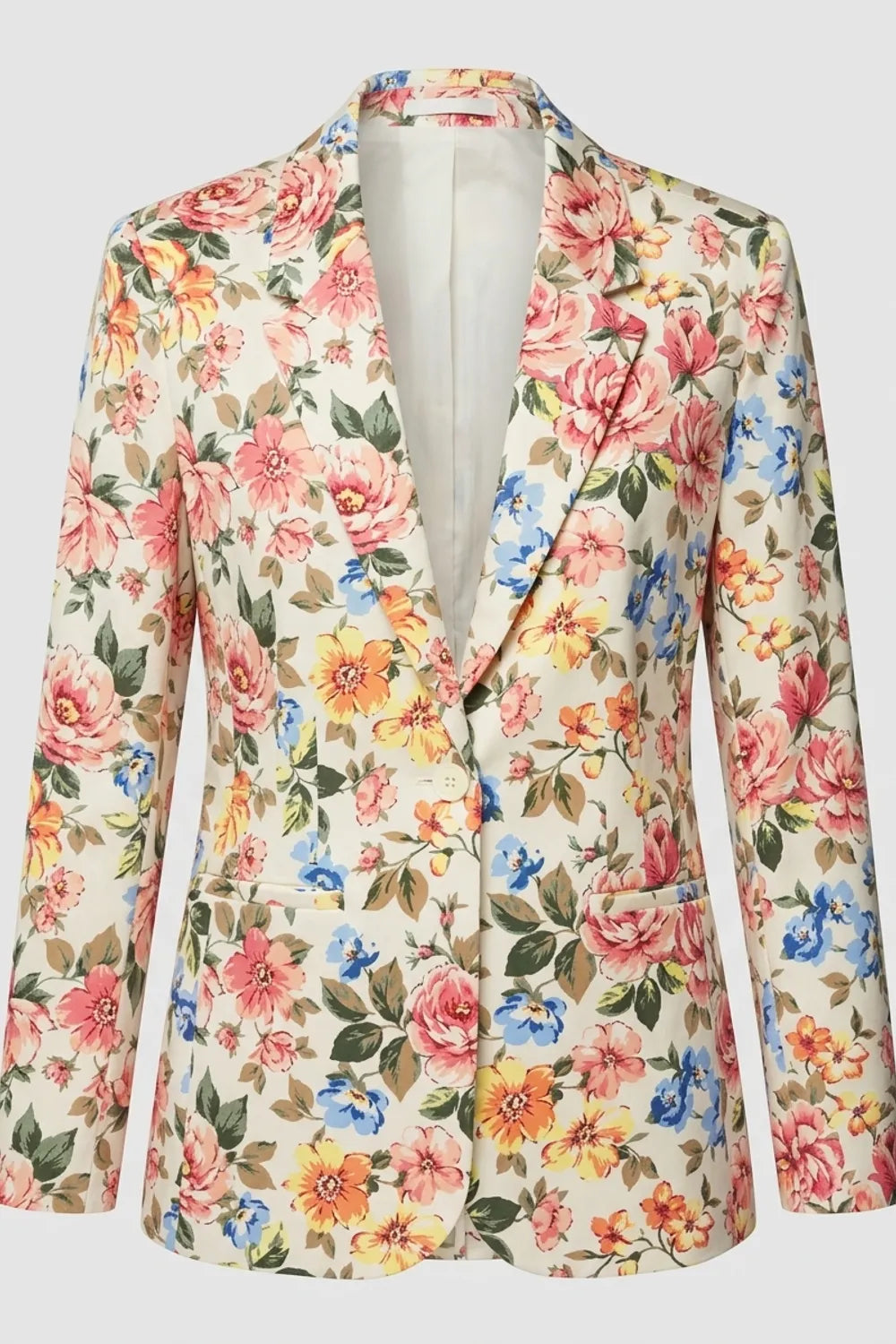 Yıldırım Güngör Kadın Gül Desenli Blazer Ceket 7010