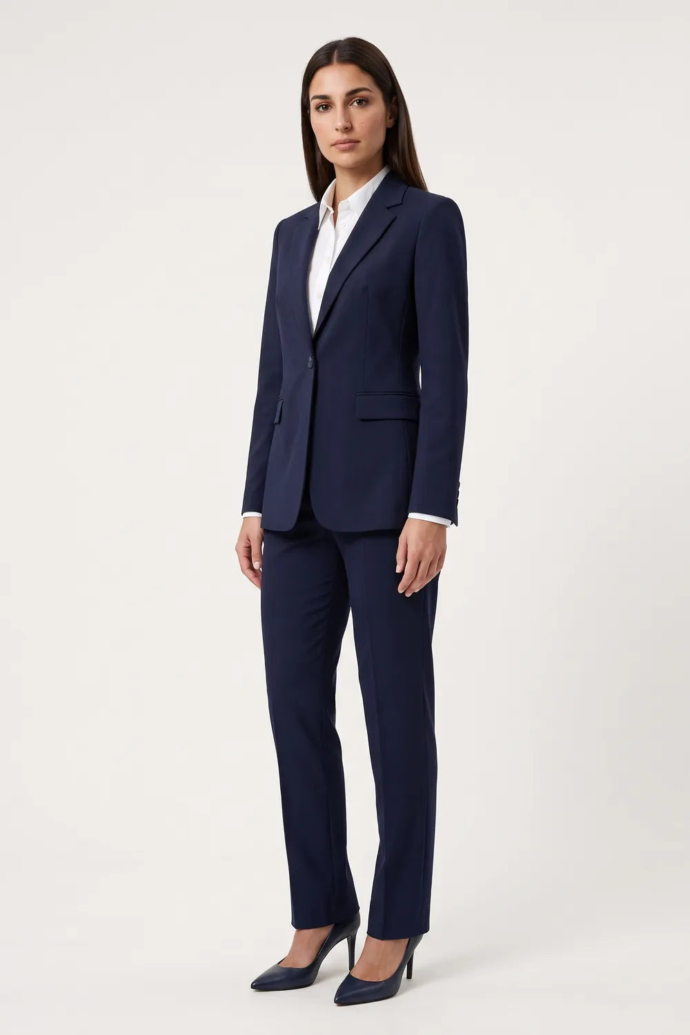 Yıldırım Güngör Kadın Lacivert Blazer Ceket Pantolon Takım 4030